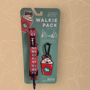 SASSY WOOF Walkie Pack ~  Dog Leash + Used Bag Holder • Pupuccino Print